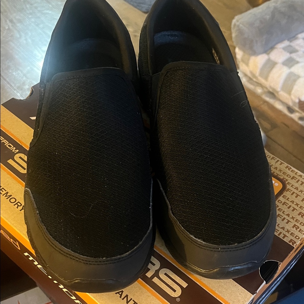 Skechers Men's Black Equalizer Slip-Ons